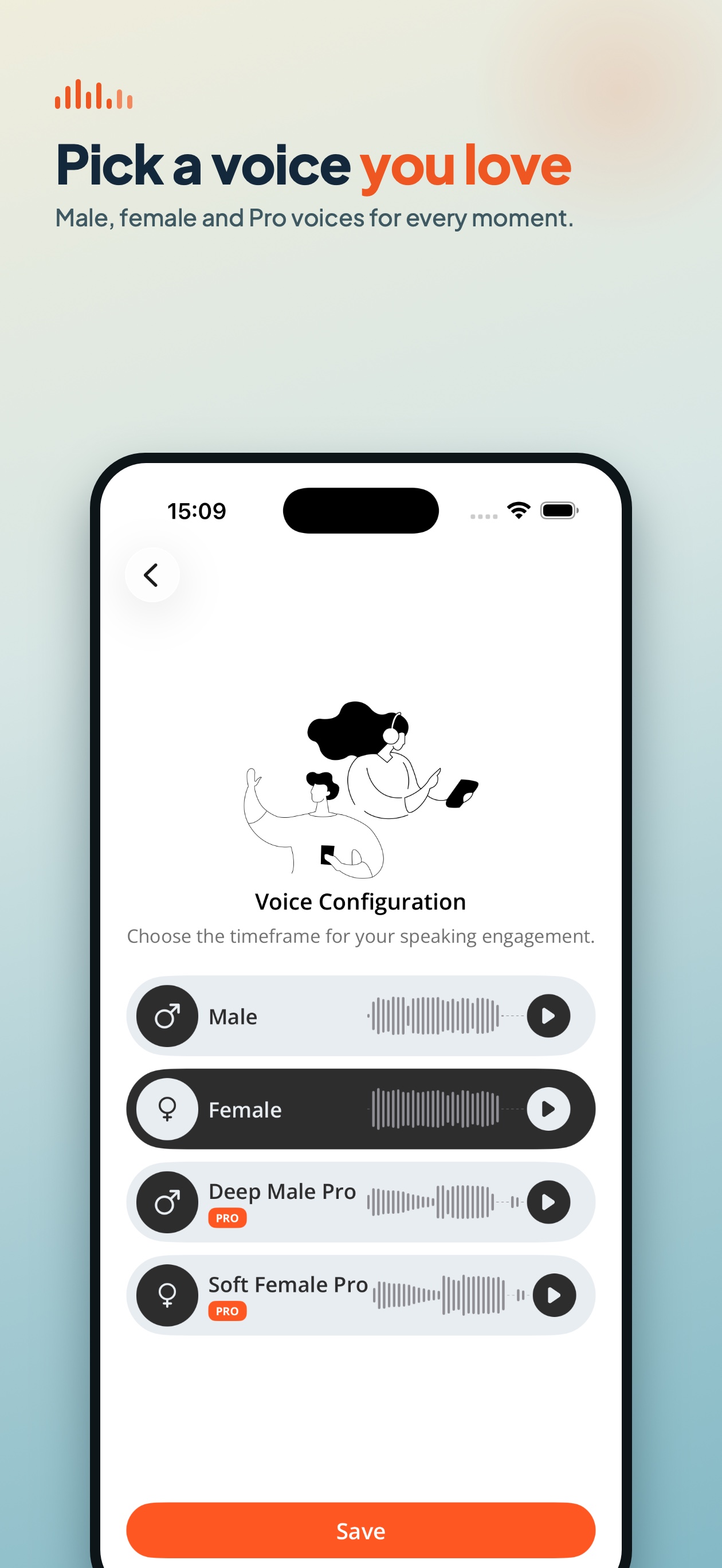 Speaking Clock with Voice screen 7